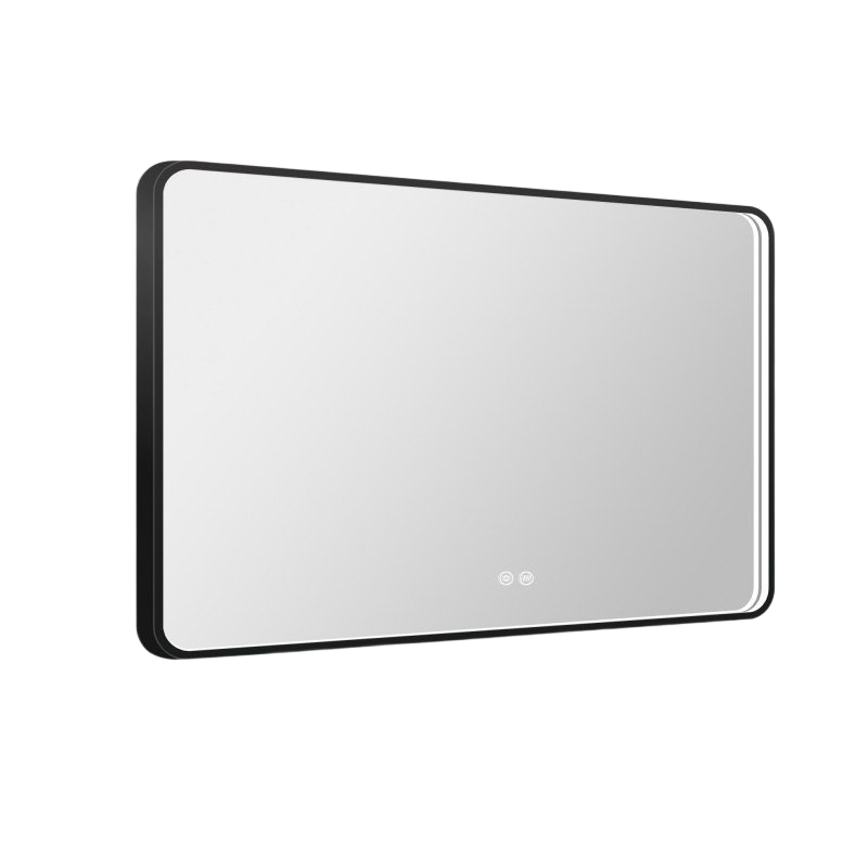 зеркало esbano es-3311kd 100x70 с подсветкой и подогревом, черный матовый