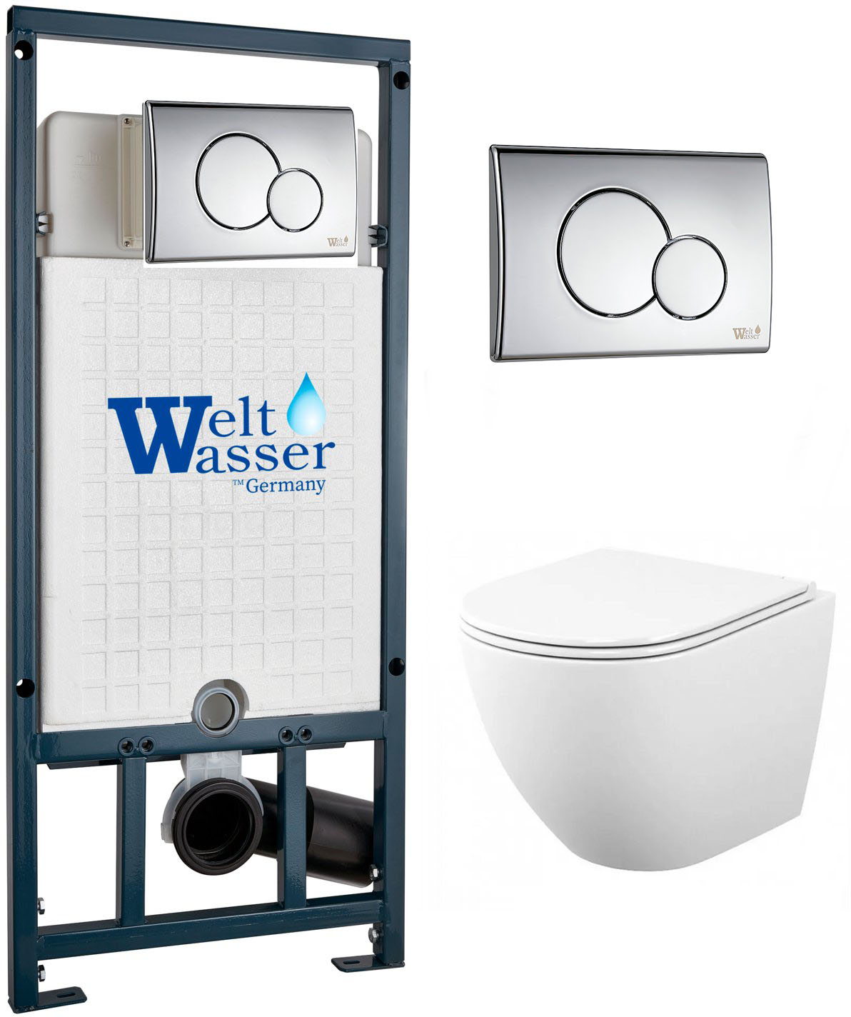 комплект инсталляции welt-wasser marberg 507 rd с клавишей смыва cr и унитазом teymi t40102