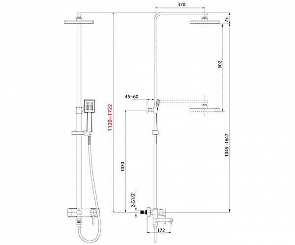 Душевой уголок Gutewetter Practic Rectan GK-404 80x70 (матовый хром/стекло бесцветное) фото 3 душевой уголок gutewetter practic rectan gk-404 80x70 (матовый хром/стекло бесцветное) фото 3