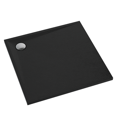 душевой поддон omnires stone 80x80 черный матовый