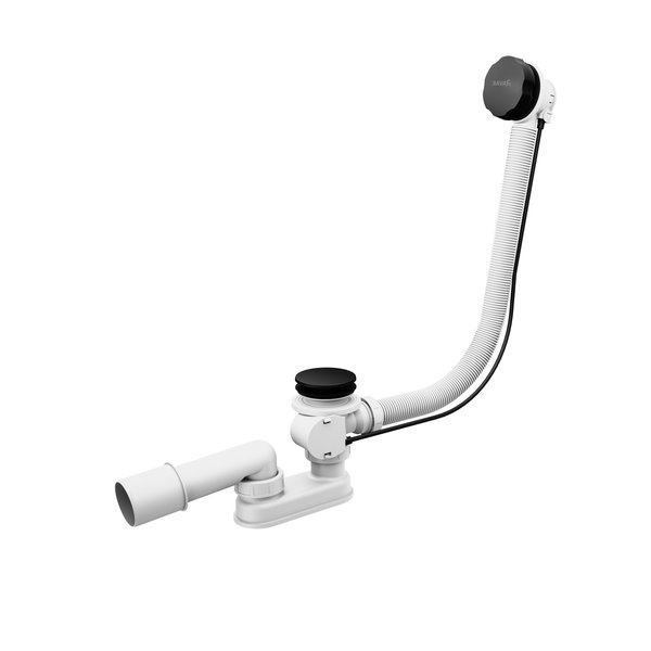 сифон для ванны с переливом ravak x01745 черный матовый