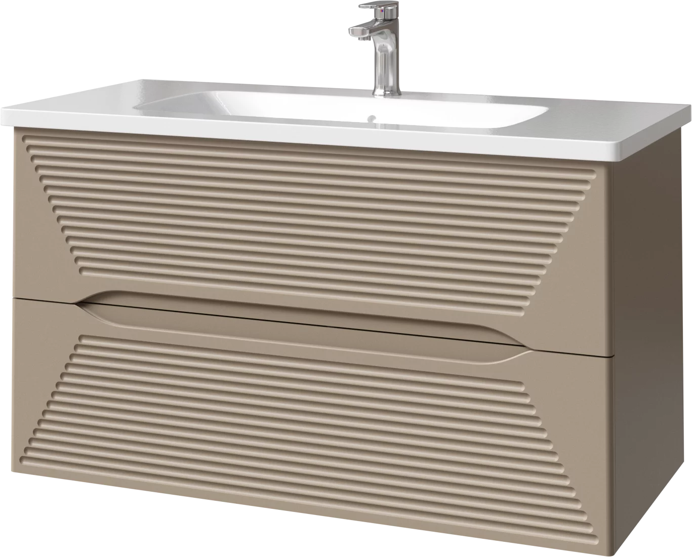 тумба подвесная caprigo modo terza 100 35615-sf004 коричневый матовый