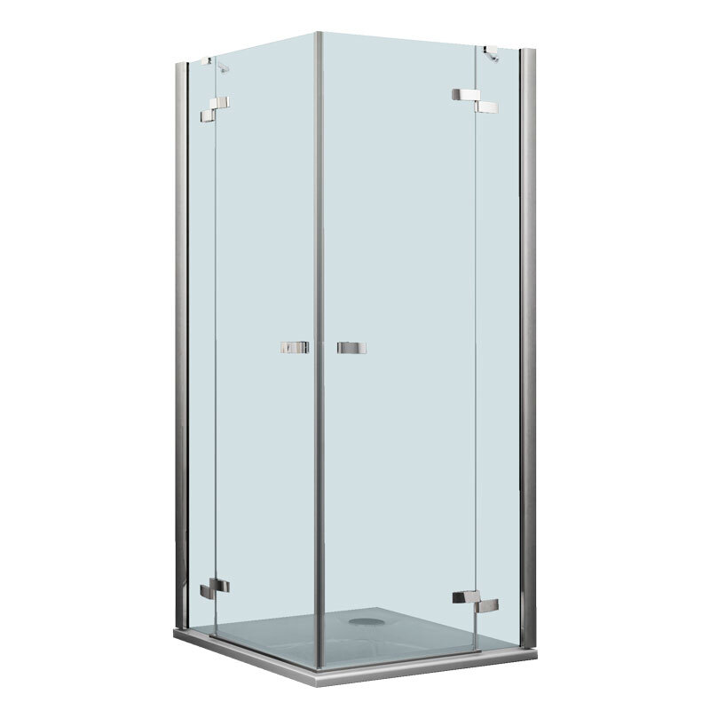душевой уголок roth elegant gdol1+gdop1 100x100 стекла прозрачные, профиль хром
