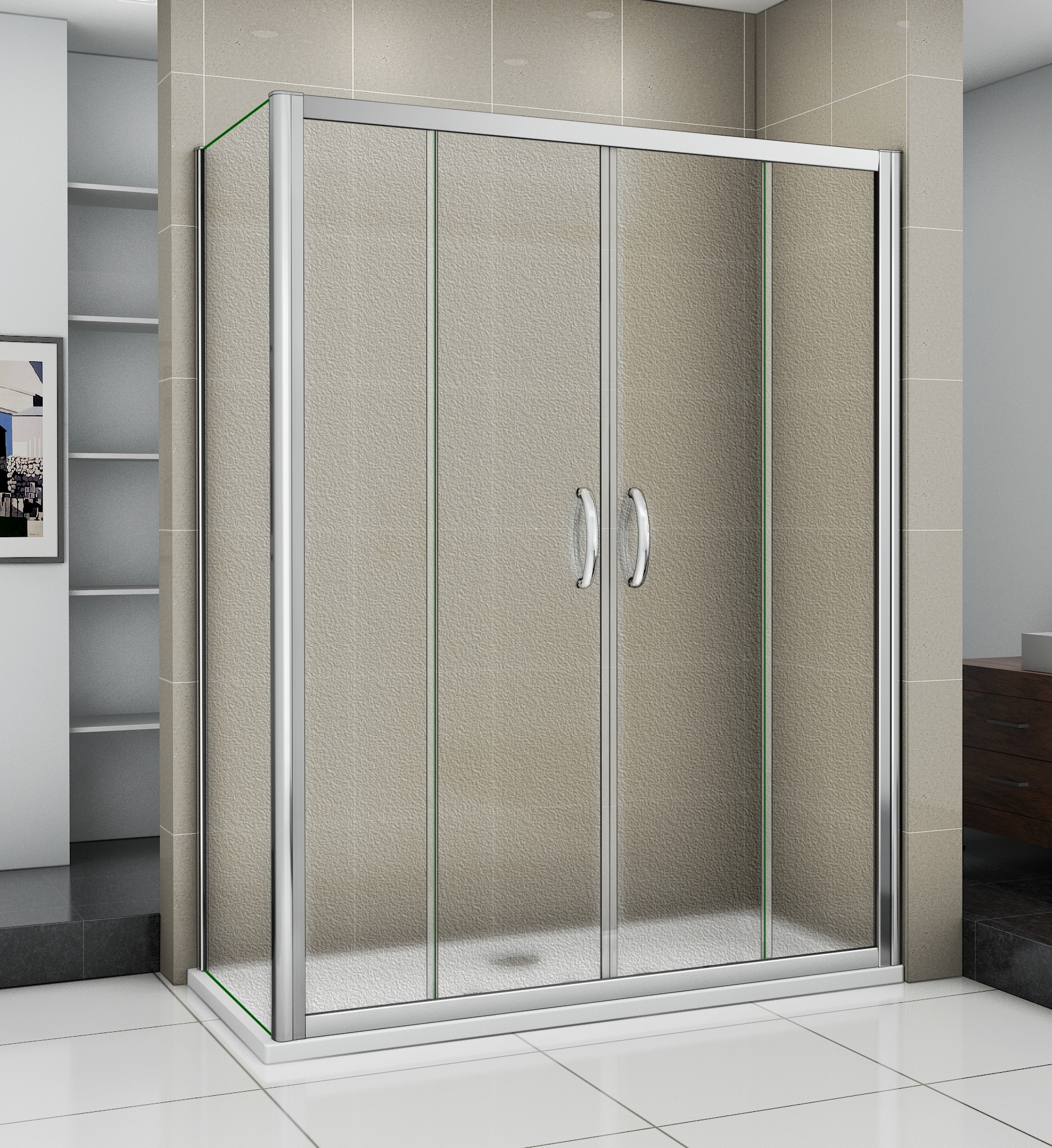 душевой уголок gooddoor infinity wtw-td+sp 200x80 стекло грейп / профиль хром