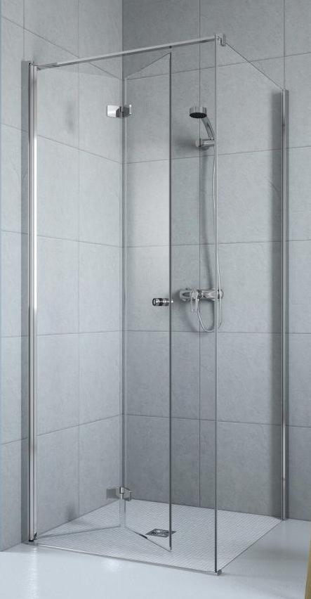 душевой уголок radaway fuenta new kdj b 80x70 l/r стекла прозрачные, профиль хром