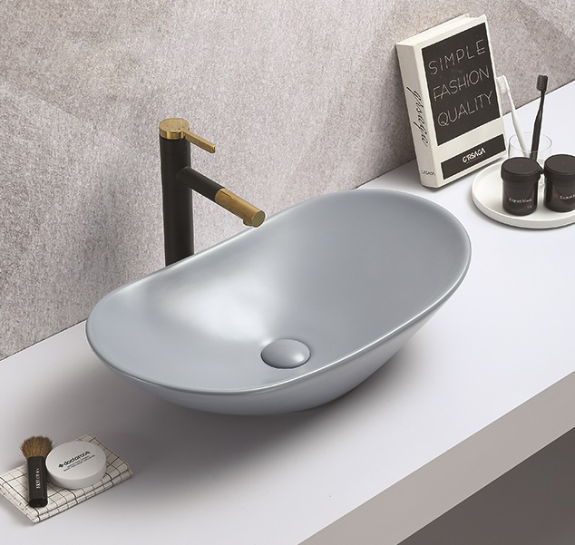 умывальник ceramalux 7811amhl-4 61,5x36 голубой