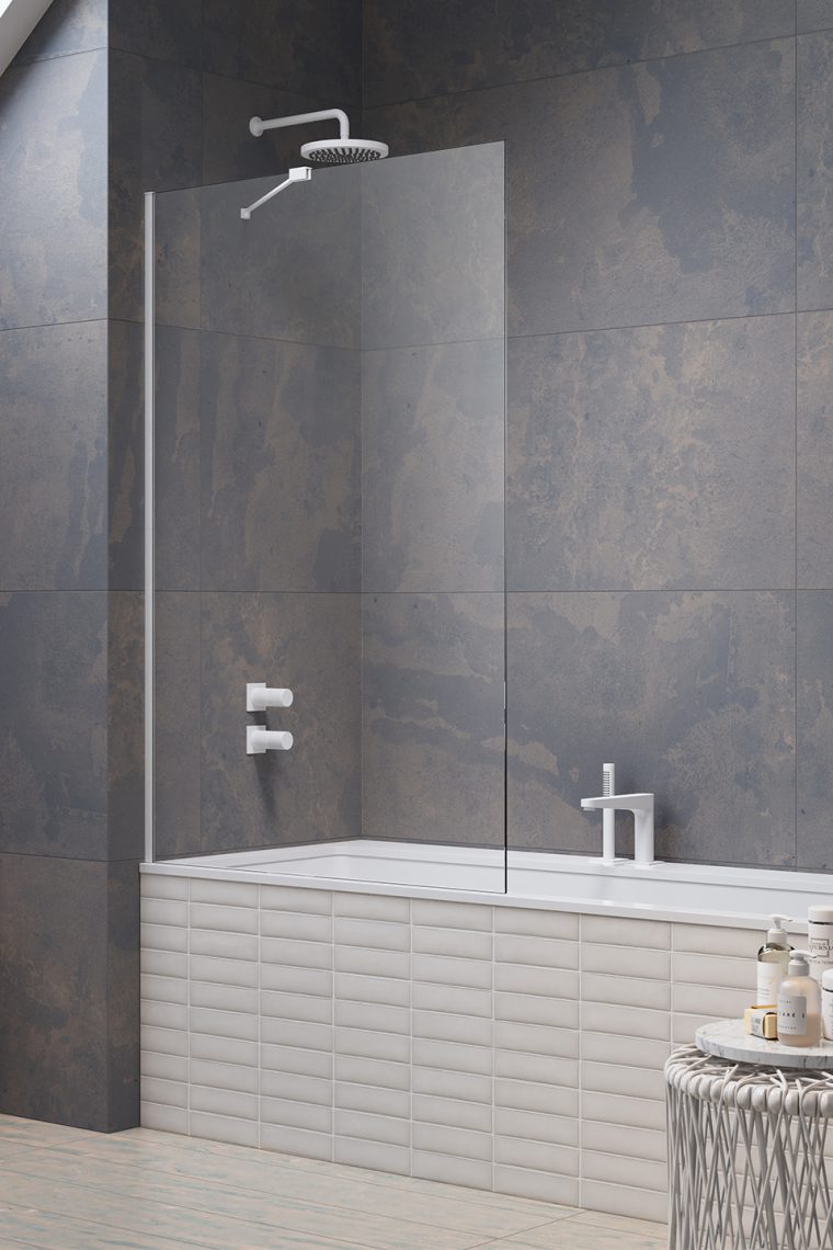 шторка на ванну radaway modo new white pnj ii 50x150 стекла прозрачные, профиль белый