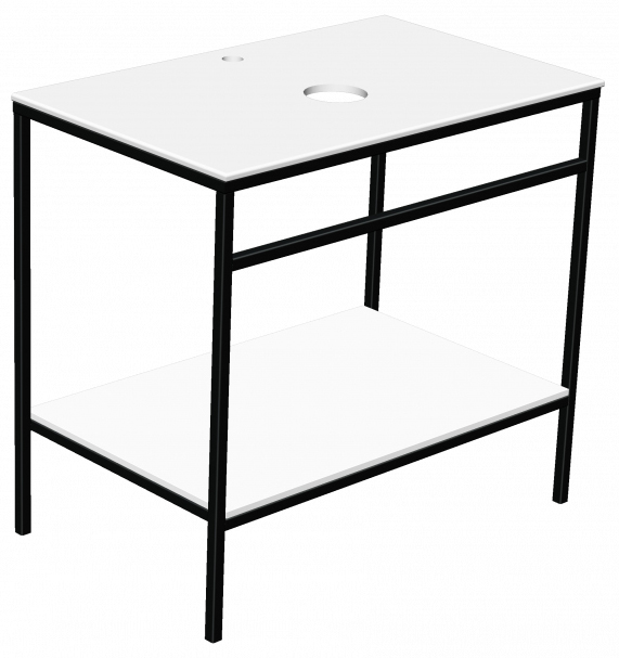 консоль напольная radostone laura 80x49 черная