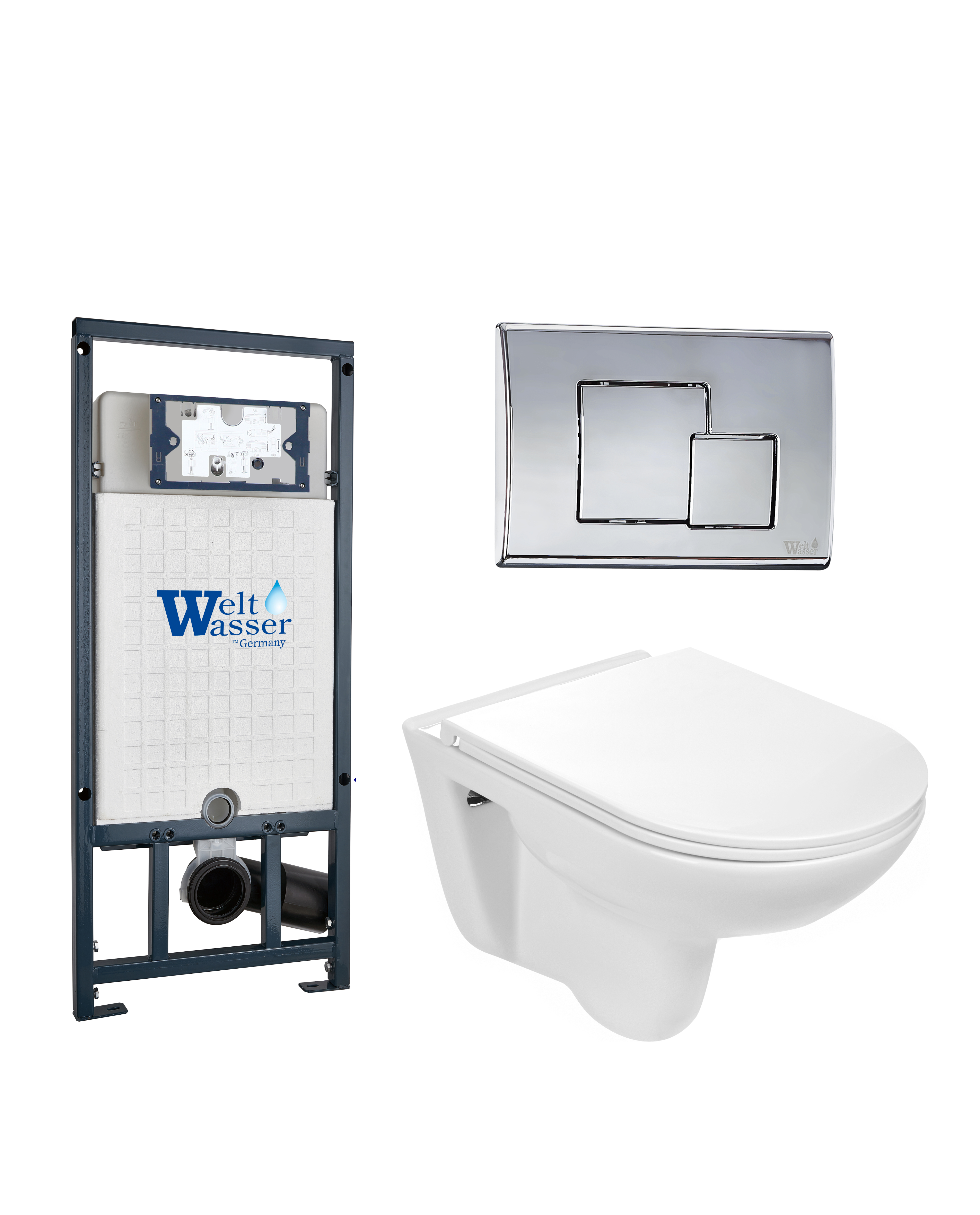 комплект welt-wasser marberg 507 + baarbach 004 gl-wt + mar 507 se с клавишей хром