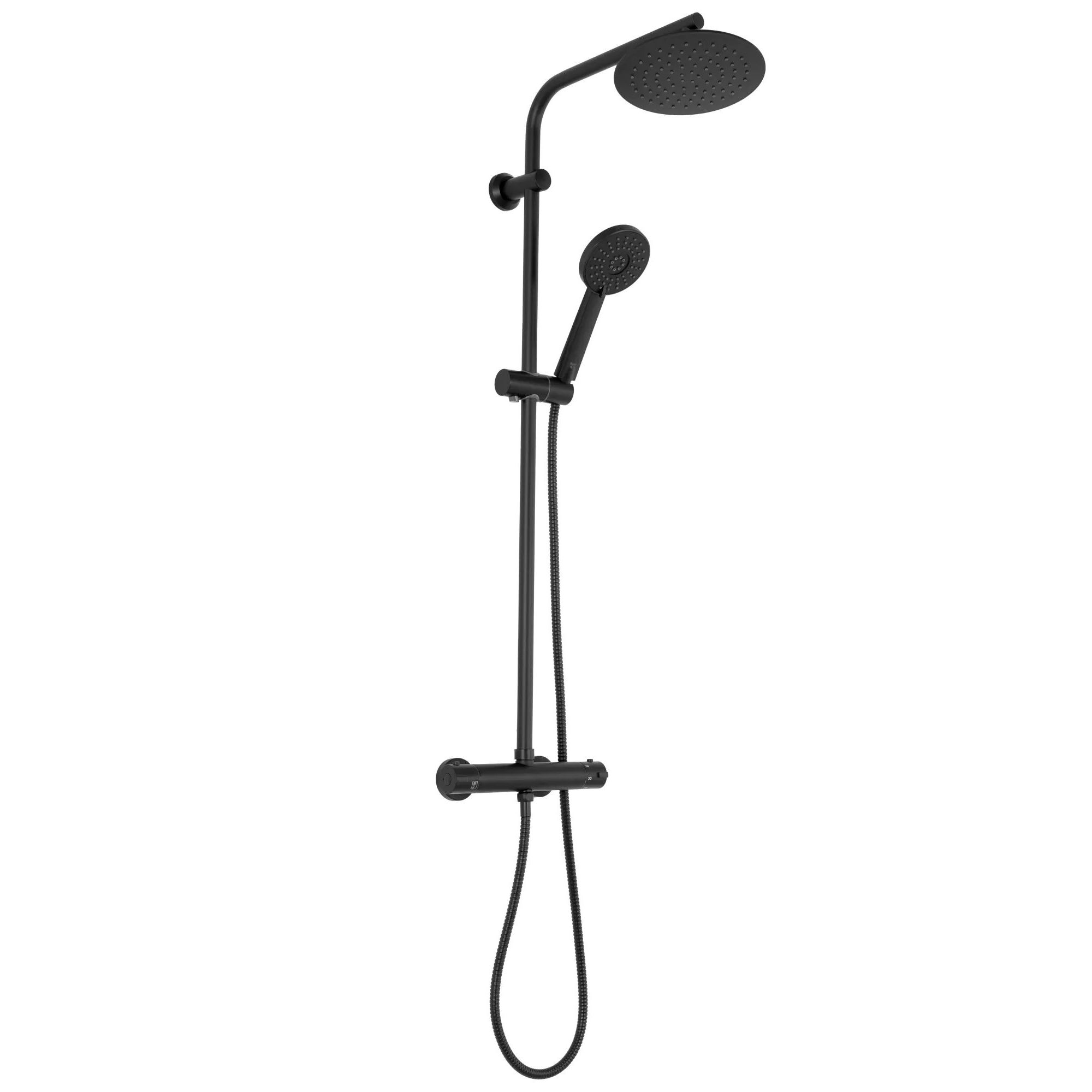 душевая стойка rea bliss rea-p8804 с термостатом, черный