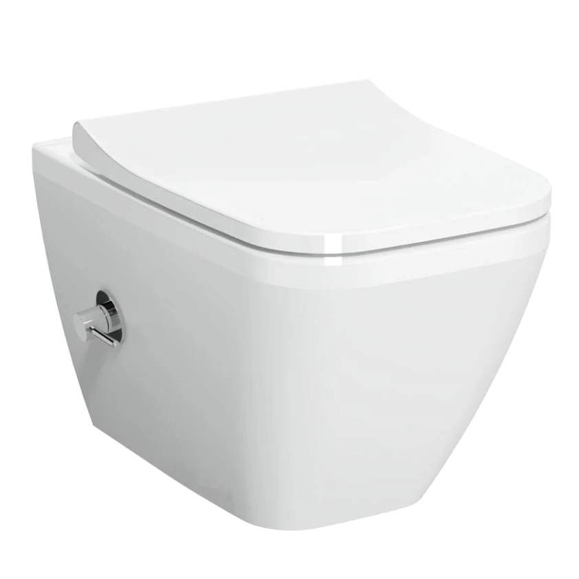 унитаз подвесной vitra integra square 7082b003-7209 36,5x54,5 с функцией биде и встроенным смесителем