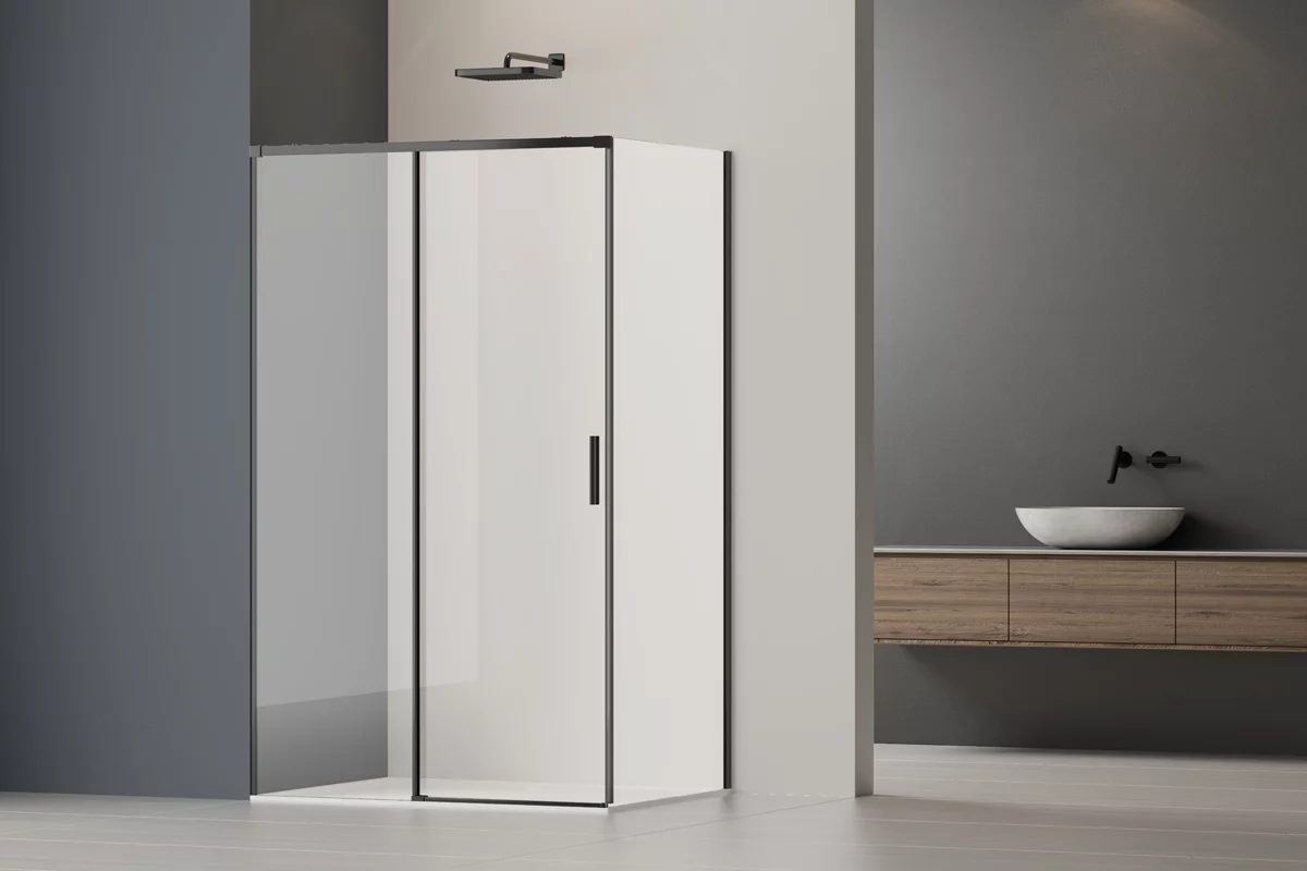 душевой уголок vincea soft vsr-3so29010clb 100x90 прозрачное стекло / профиль черный матовый