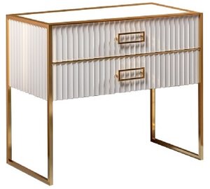 тумба напольная armadi art monaco 80 см 867-080-wg белый глянец  / золото
