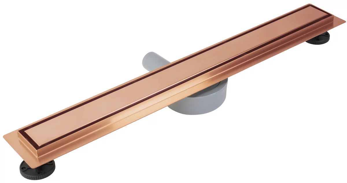 душевой лоток rea neox pro copper brush 900 медь матовая
