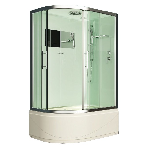 душевая кабина esbano est-129 crb 120x90 правая, стекла рифленые, профиль матовый хром