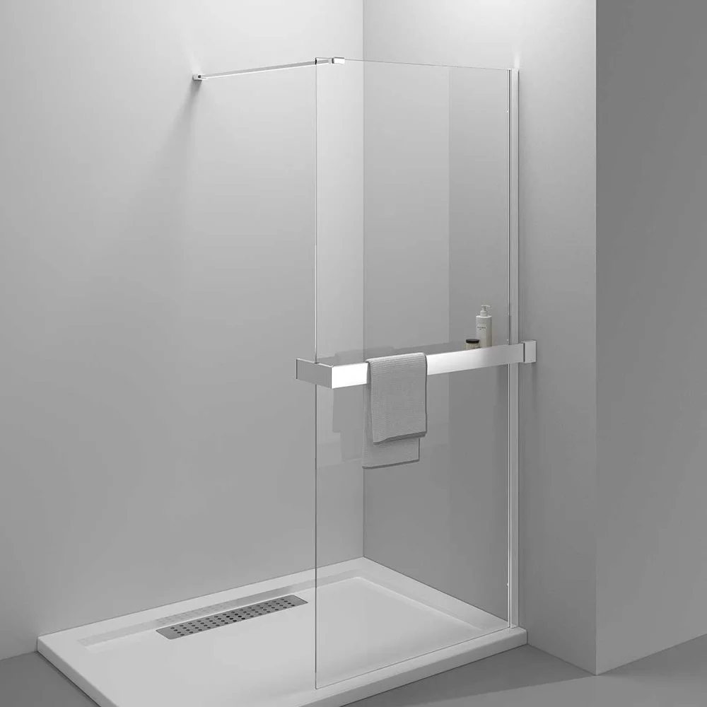 душевой уголок vincea walk-in hr 100x200 стекла прозрачные, профиль хром