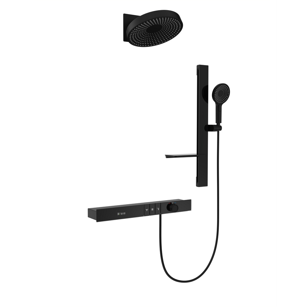 душевая система скрытого монтажа black&white piano thermostat digital gh-9025-mb matt black