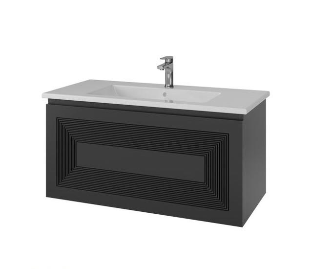 тумба подвесная caprigo modo quarta 100 35715-sf019 графит