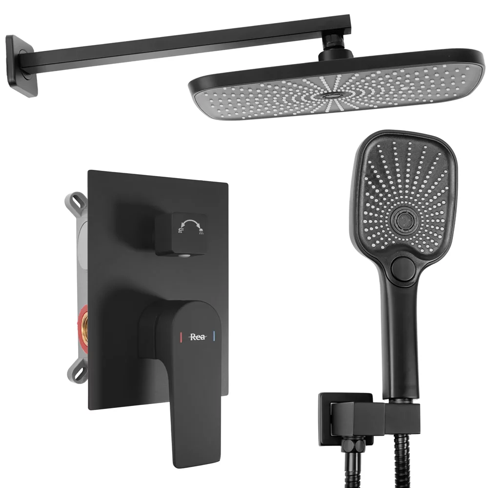 душевая система rea moby black rea-p2402 черный