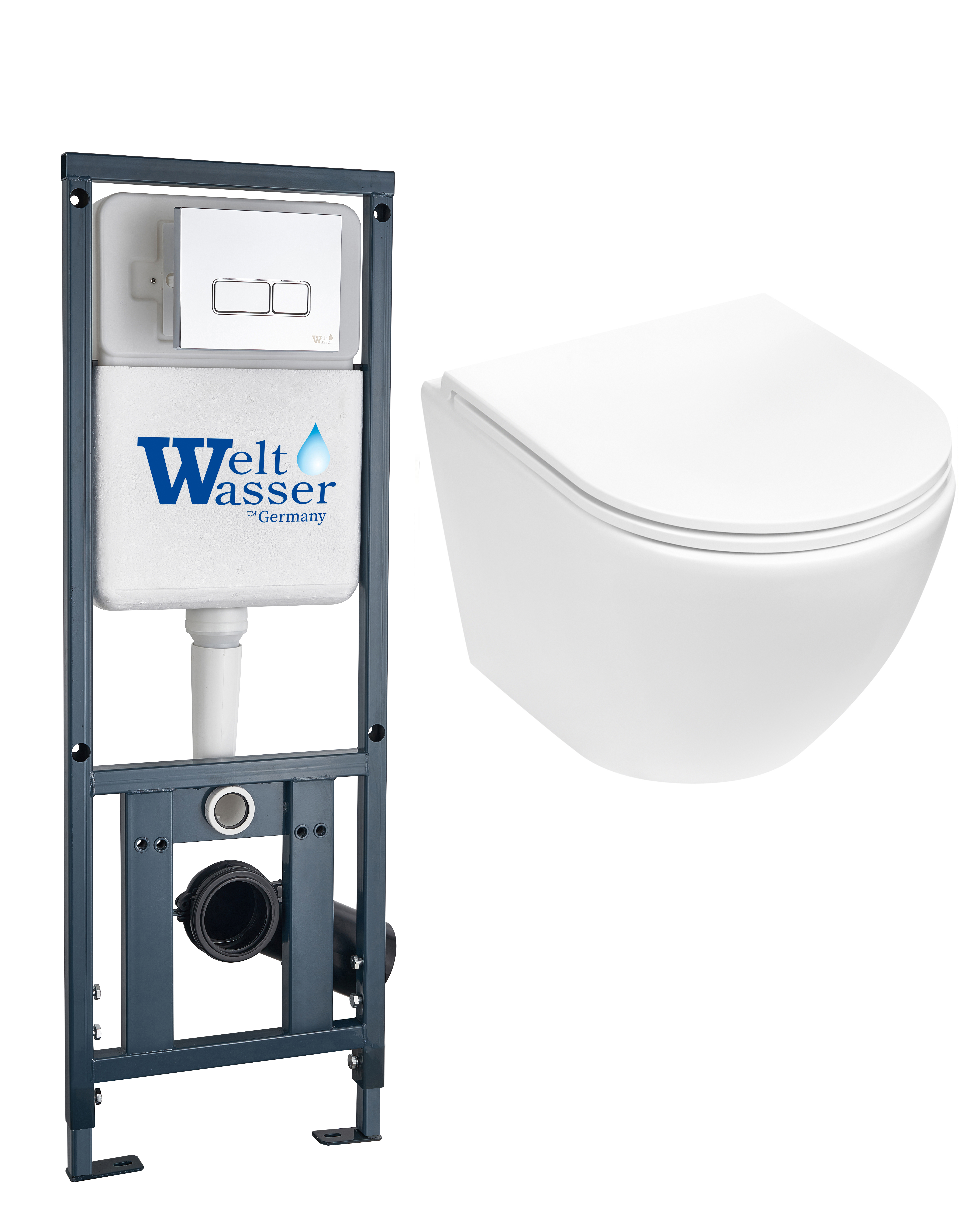 комплект инсталляции welt-wasser marberg 410 с унитазом merzbach 043 mt-wt и клавишей смыва mar 410 se-cr хром