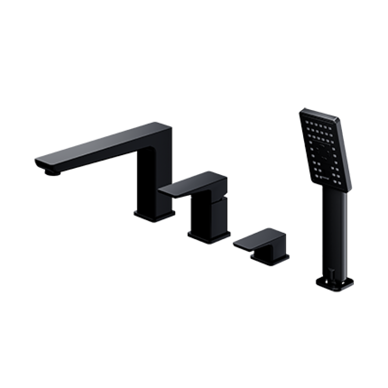 смеситель для ванны на 4 отверстия omnires parma pm7432 bl