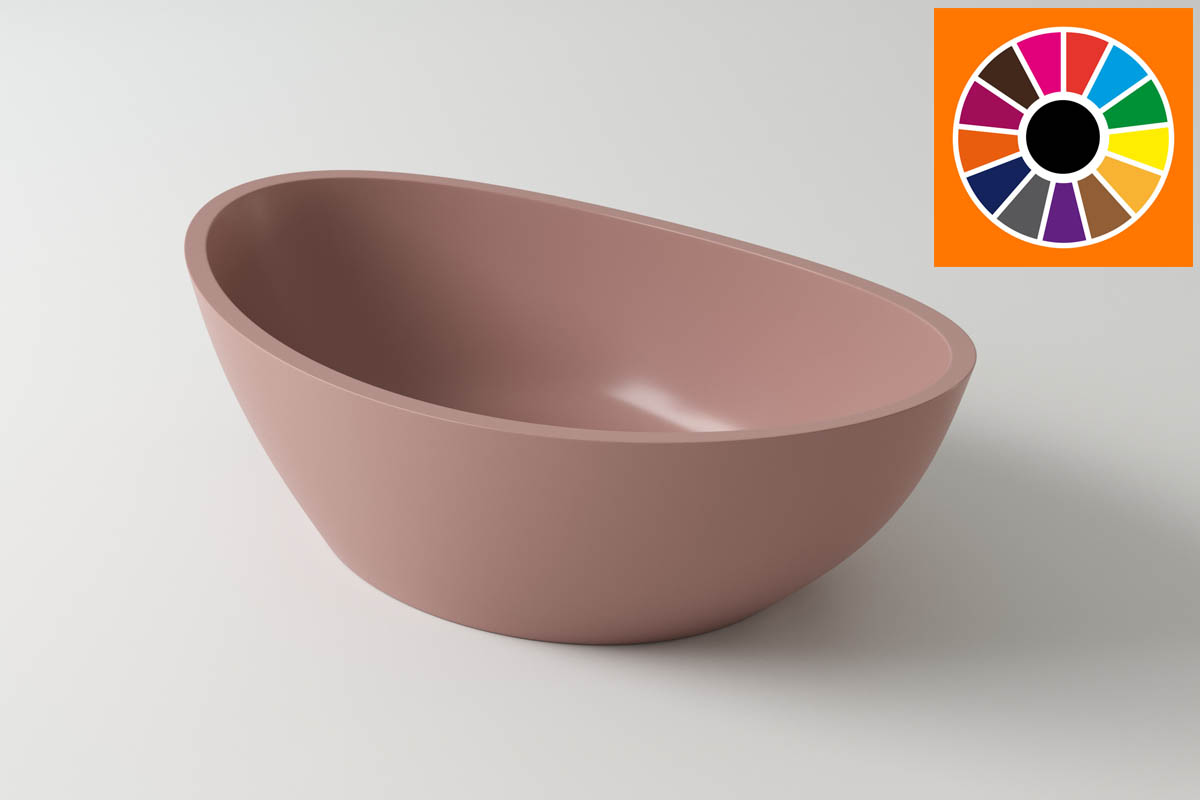 умывальник накладной holbi europe 55x33,5 sc цветной матовый ral