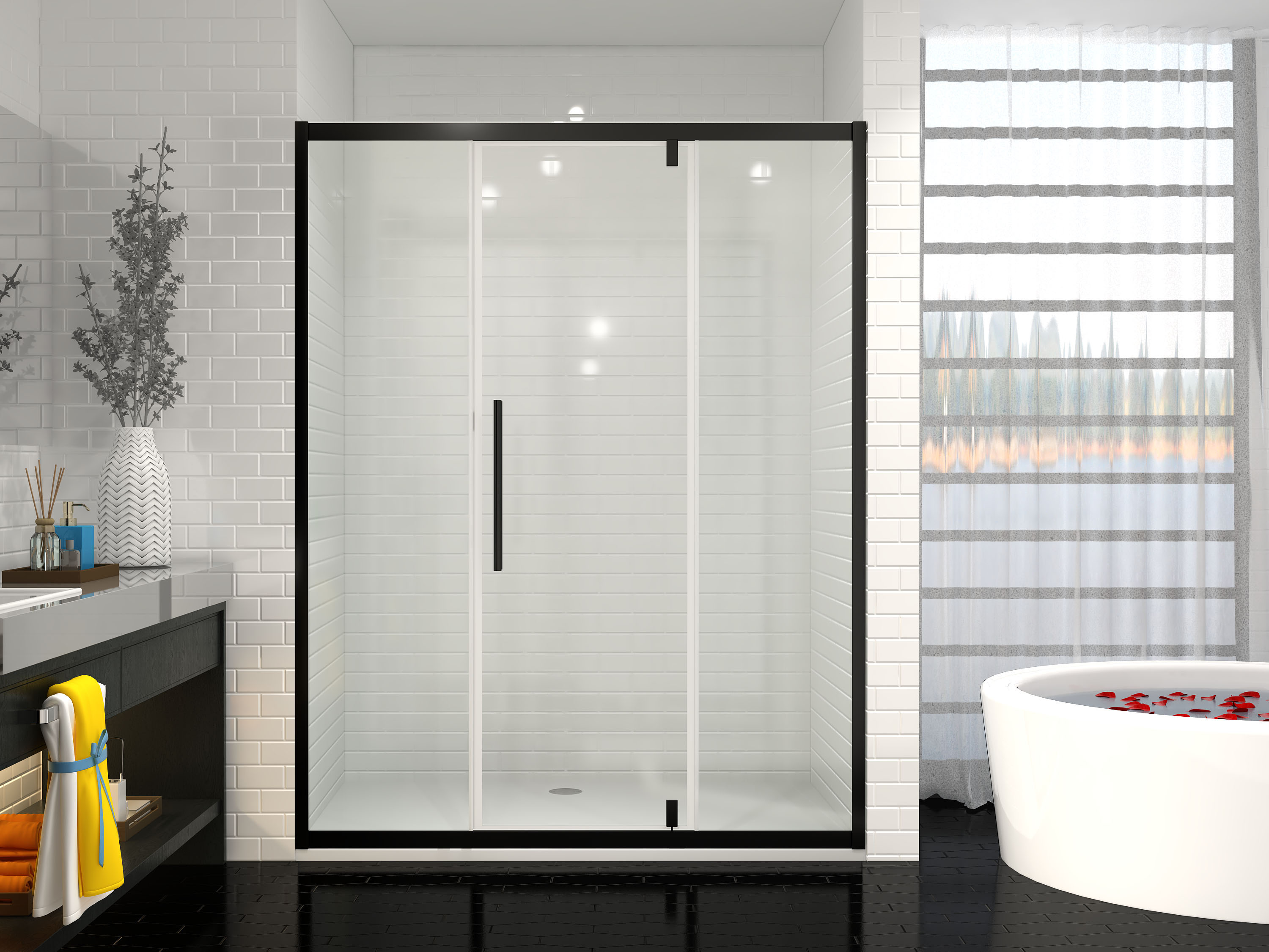 Душевой уголок Gutewetter Practic Rectan GK-422 110x100 (матовый хром/полистирол rain) фото 6 душевой уголок gutewetter practic rectan gk-422 110x100 (матовый хром/полистирол rain) фото 6