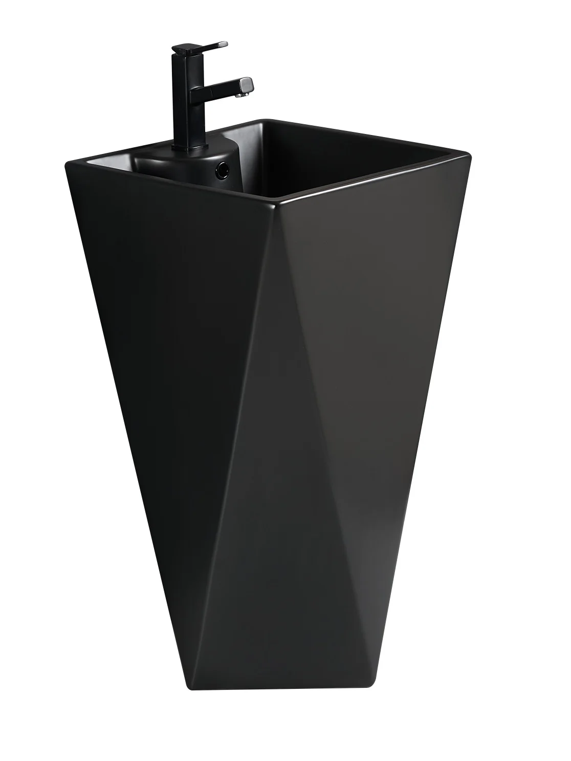 умывальник welt-wasser leerbach 460 mt-bl 46x46 черный матовый