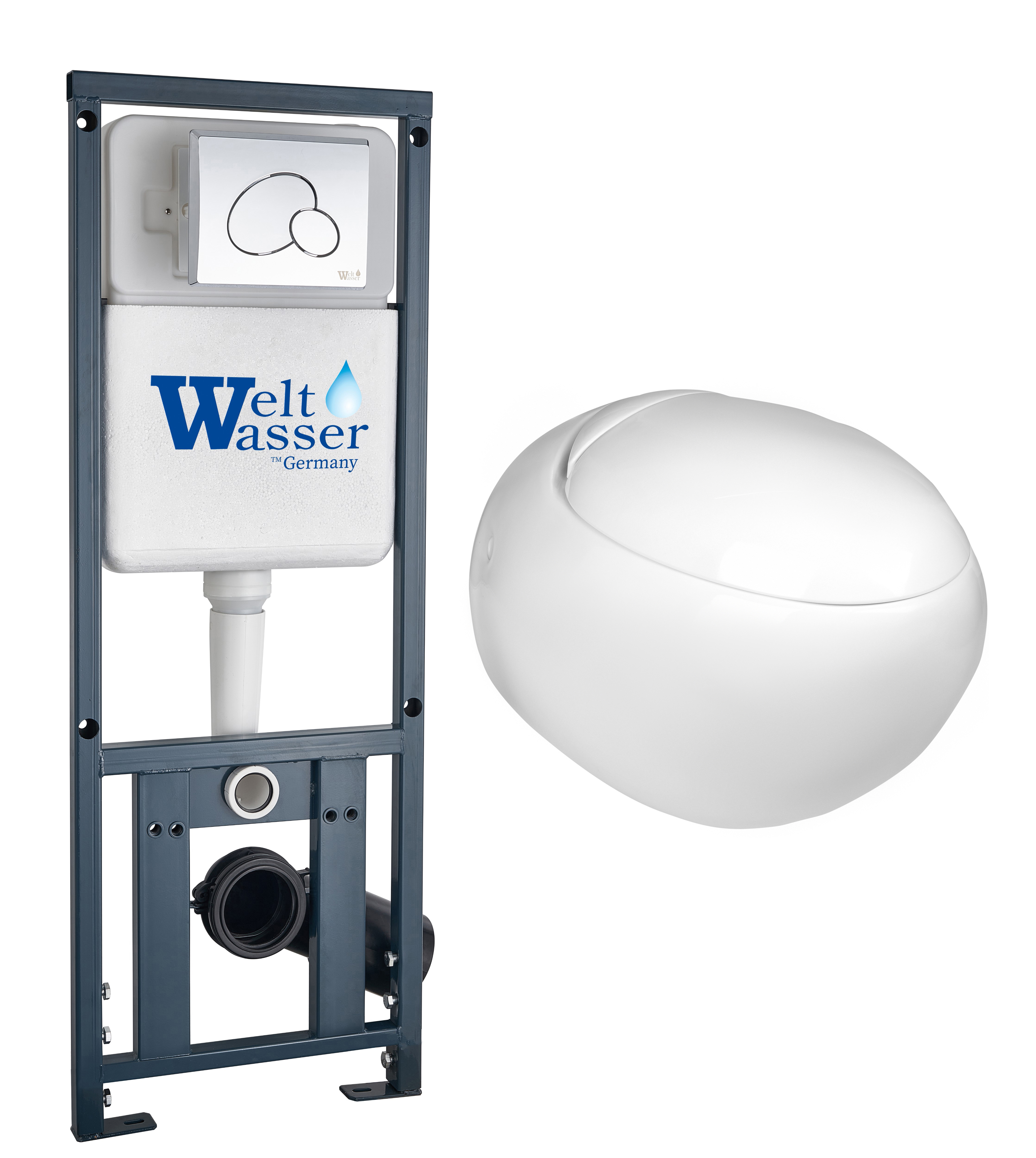 комплект инсталляции welt-wasser marberg 410 с унитазом jeckenbach 004 gl-wt и клавишей смыва mar 410 rd gl-wt белый глянец