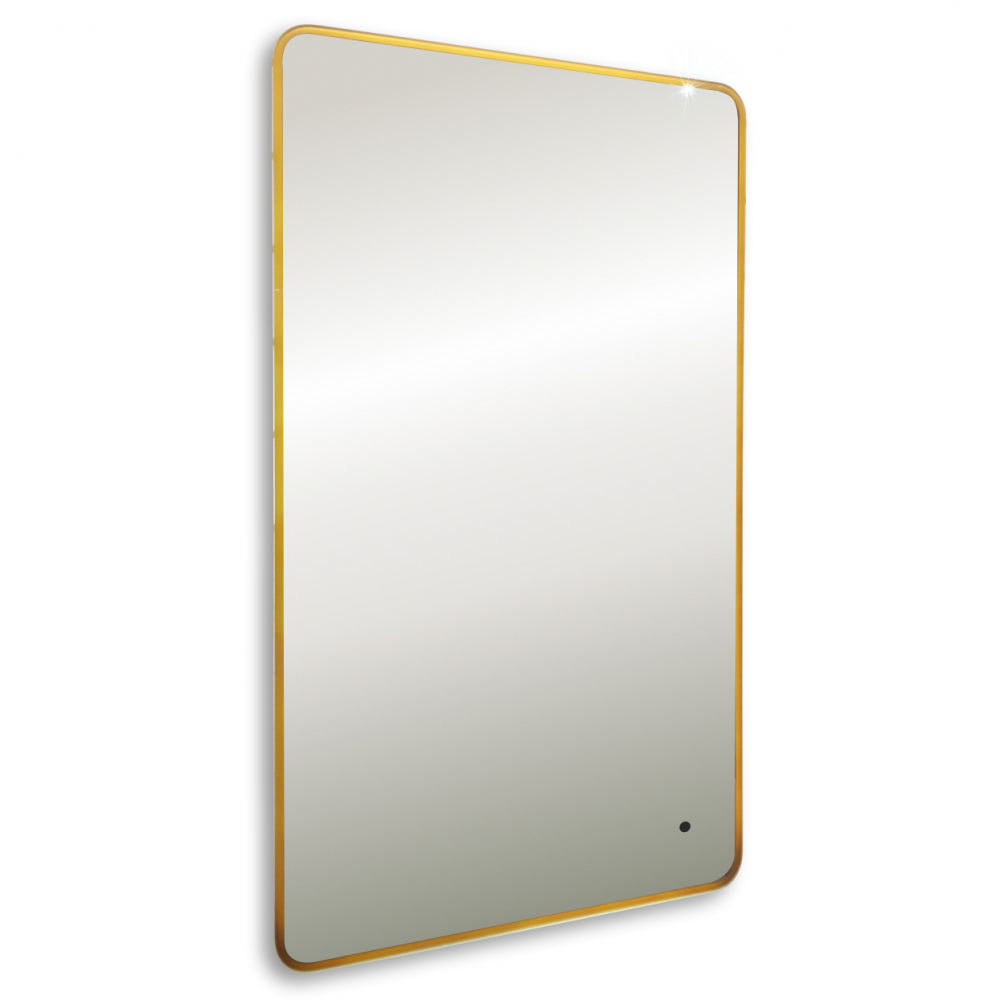 зеркало abber see ag6112scg 60x100 с подсветкой, бесконтактный выключатель, диммер, золото