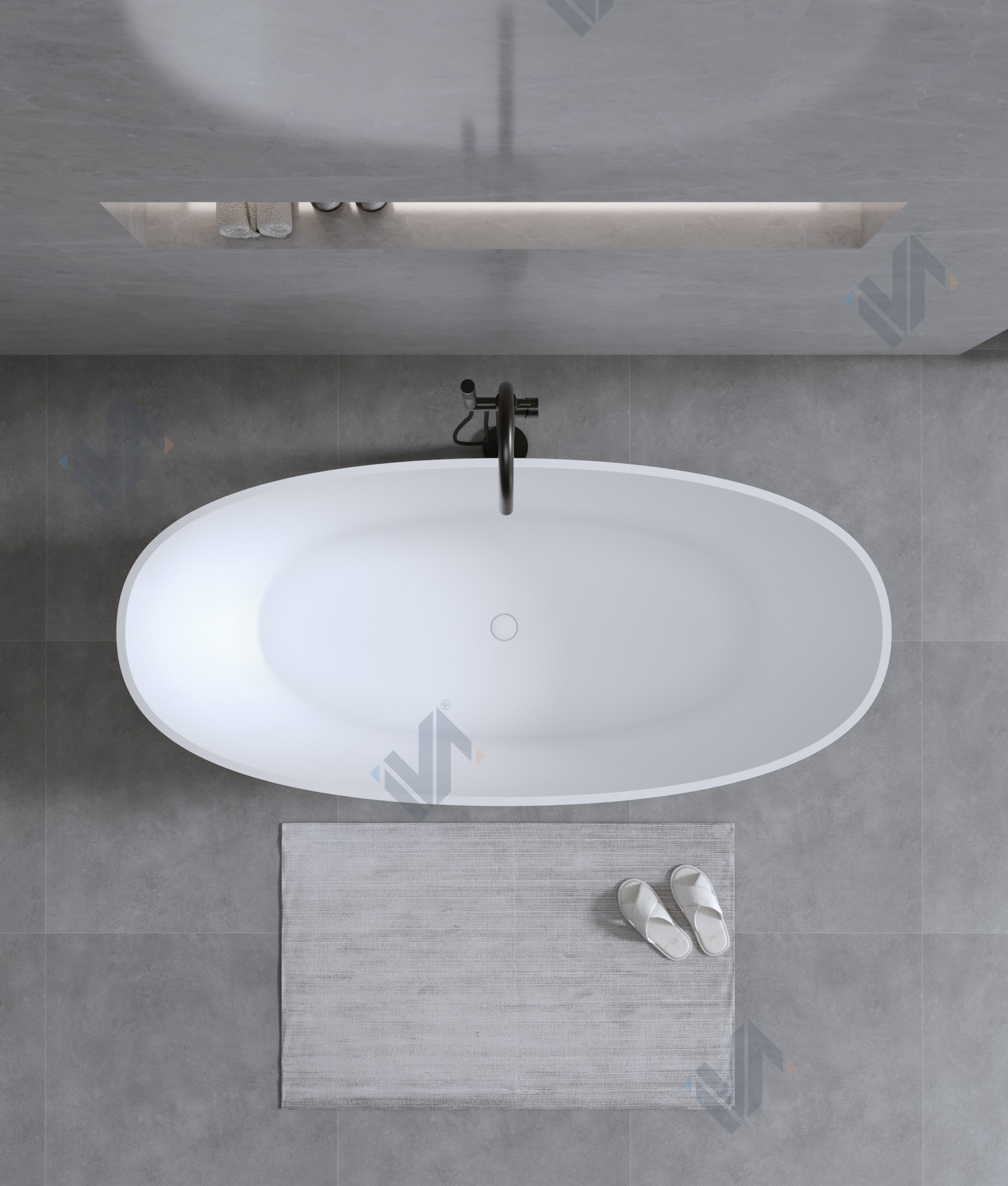 ванна из искусственного камня iva bs101140e 140x78 белый