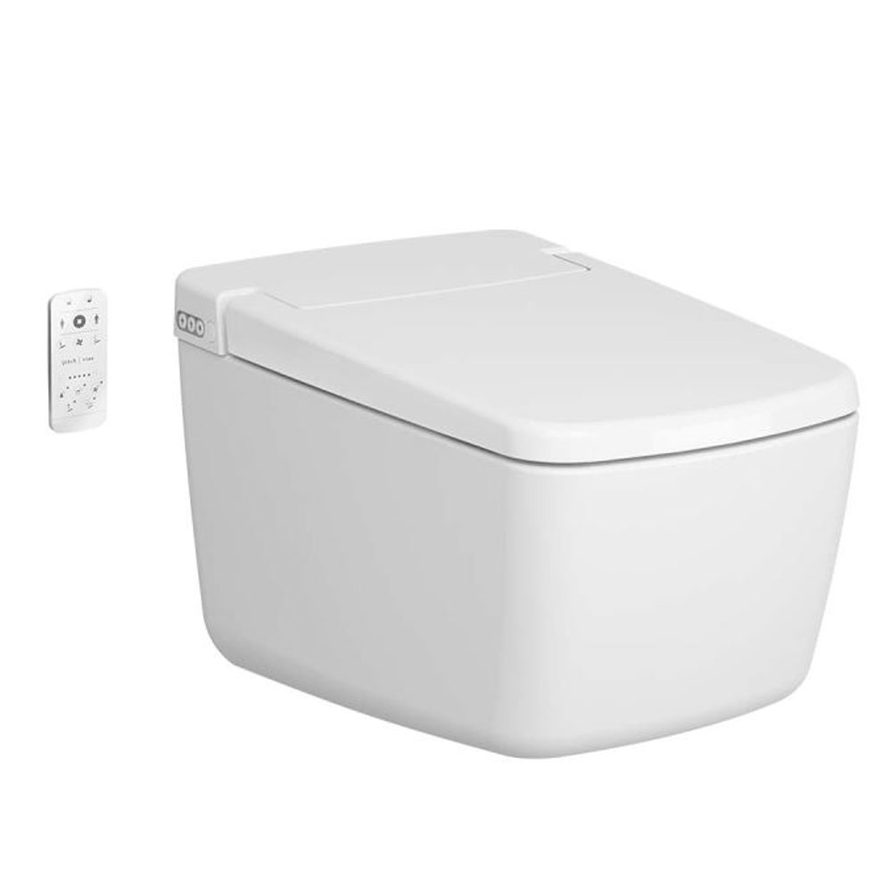 унитаз подвесной vitra v-care prime 7231b403-6216 белый,  с функцией биде, безободковый