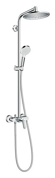 душевые системы hansgrohe crometta s 240 1jet showerpipe ecosmart 27269000