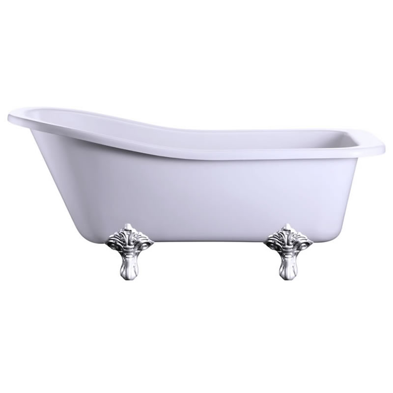 ванна акриловая burlington harewood slipper e1 170x73 с ножками e11whi белыми