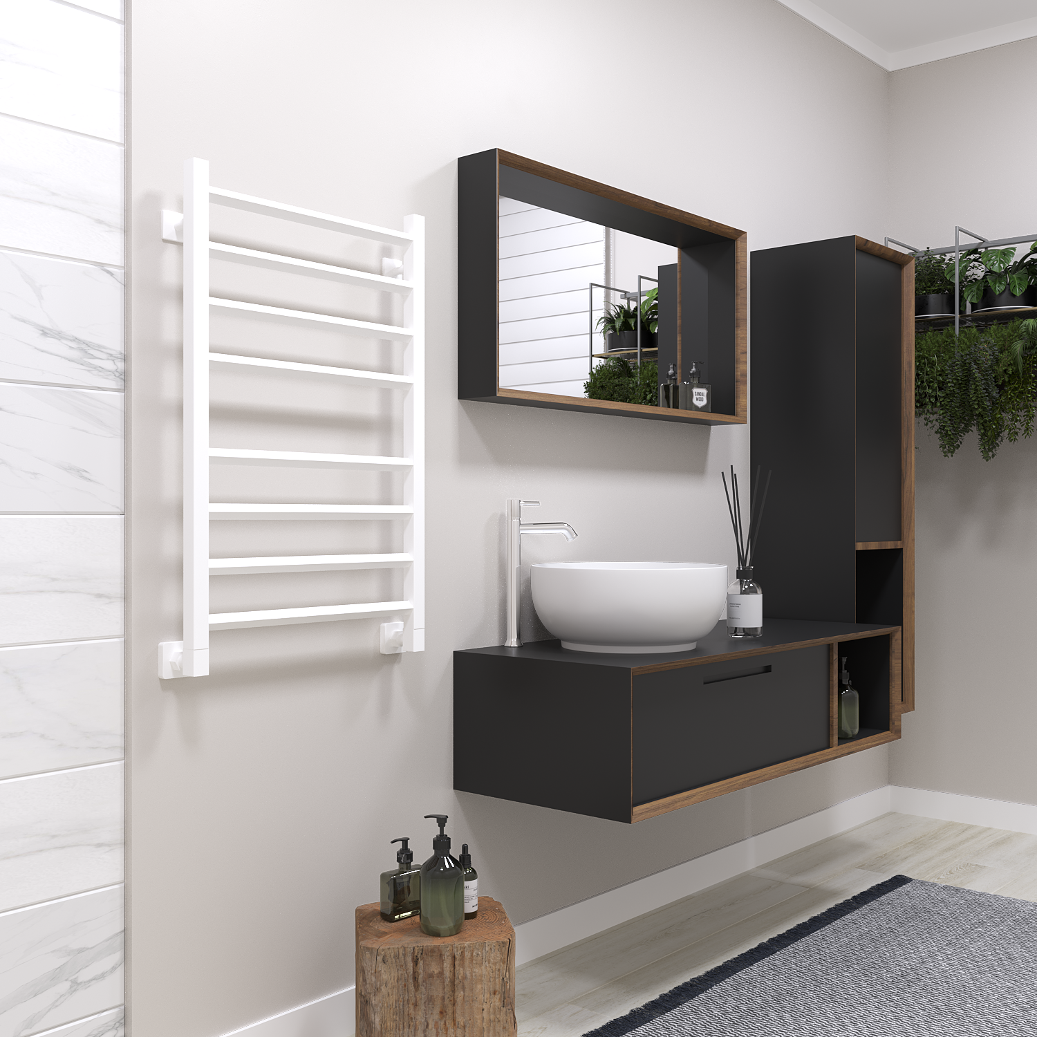 полотенцесушитель водяной stinox sorento 50x80 белый матовый