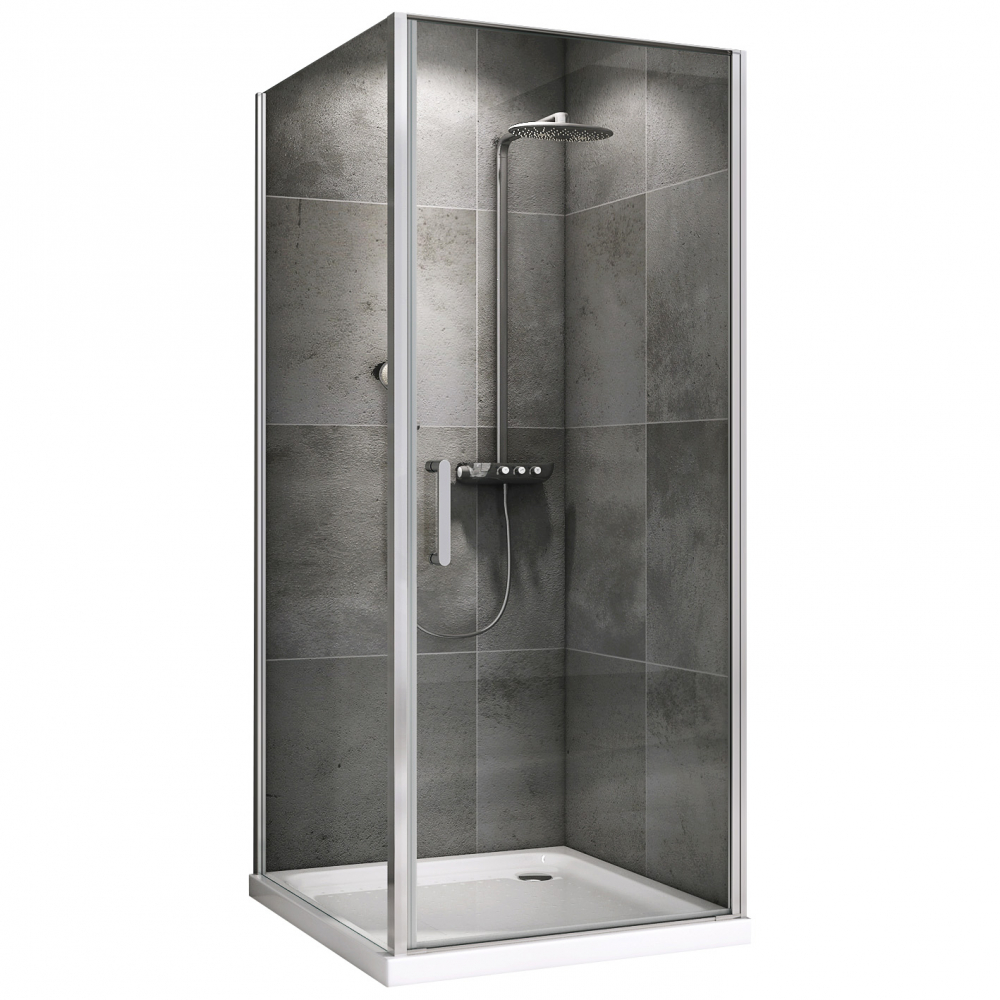 душевой уголок abber sonnenstrand ag04060-s85 60x85 стекла прозрачные, профиль хром