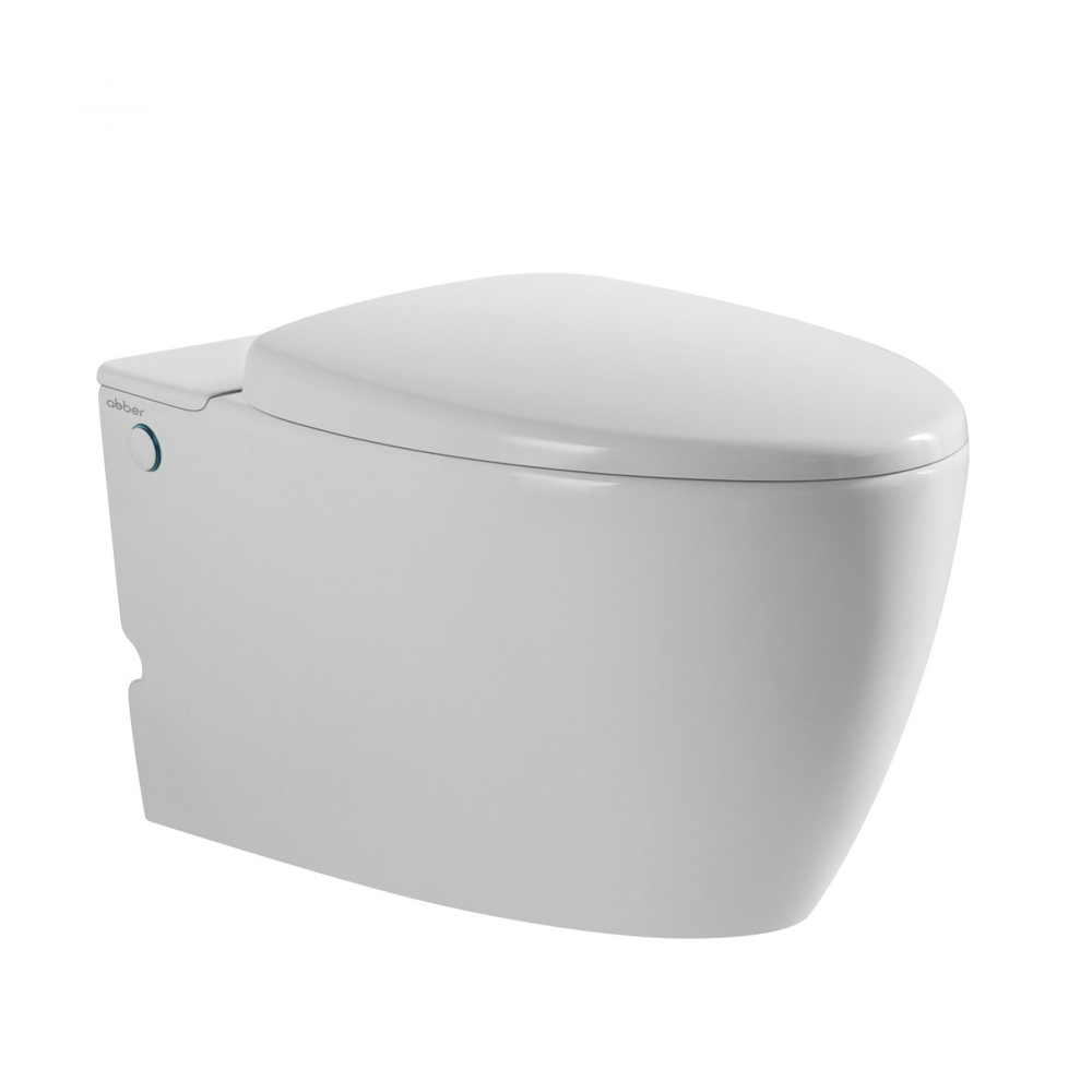 унитаз подвесной abber bequem ac1107p 59,5x38,5 с импульсным смывом, сиденье duroplast, микролифт