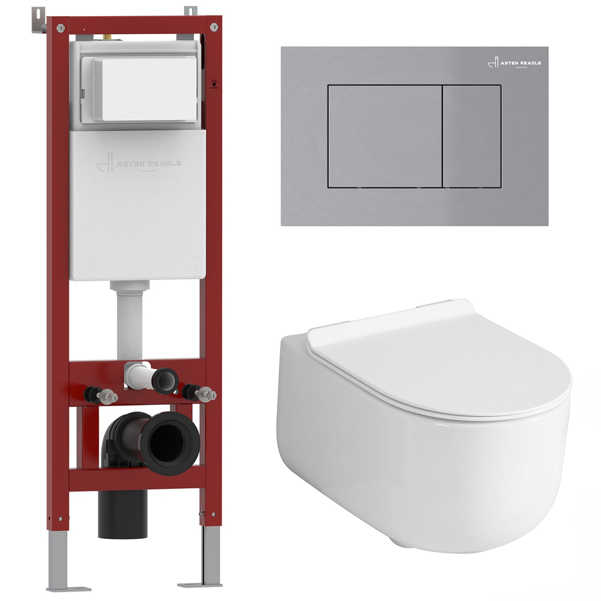 комплект инсталляции asten readle zentralmodul ar0601-1065m клавиша хром матовый