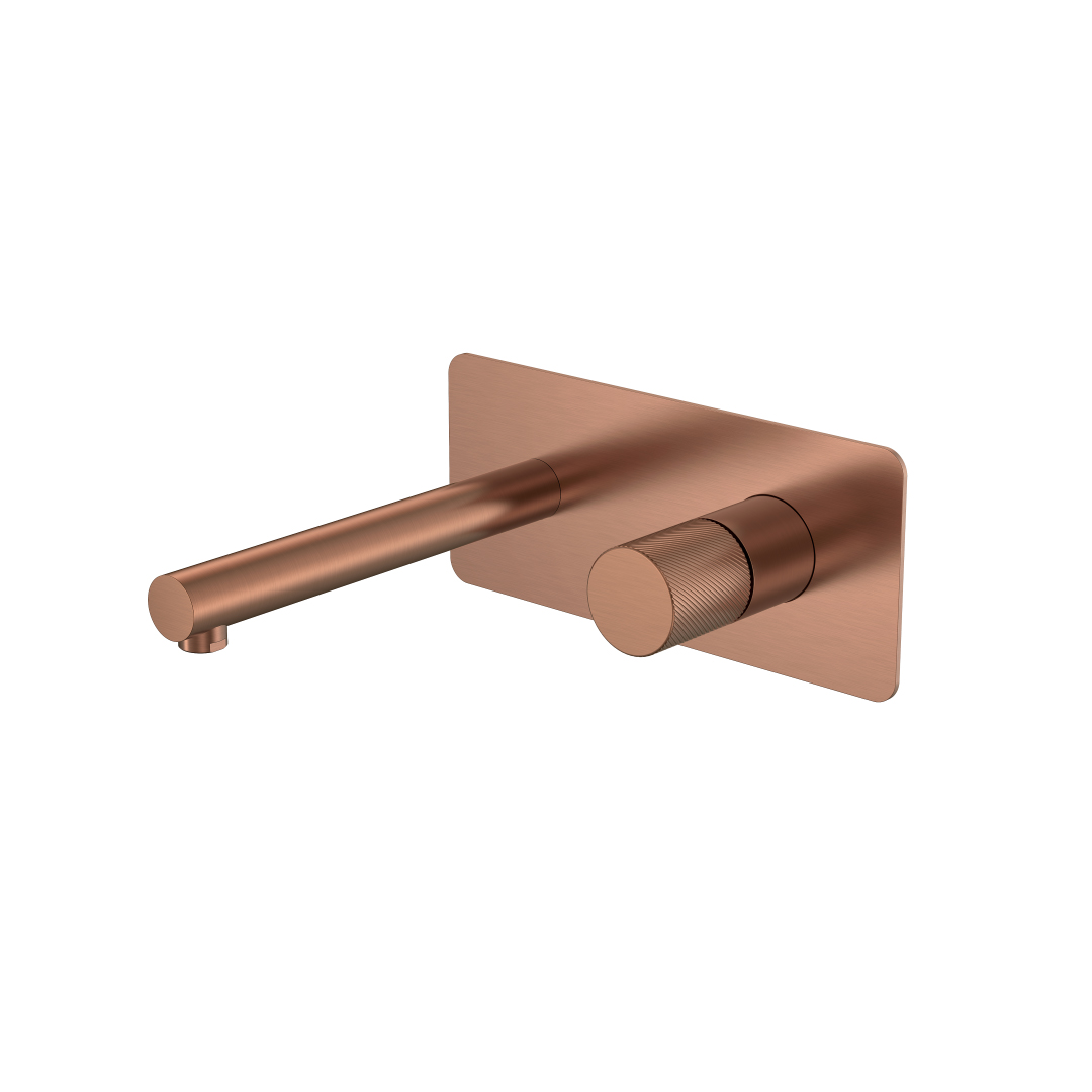 смеситель для умывальника boheme stick copper brushed 125-cb.4 брашированная медь (ручка spirale)