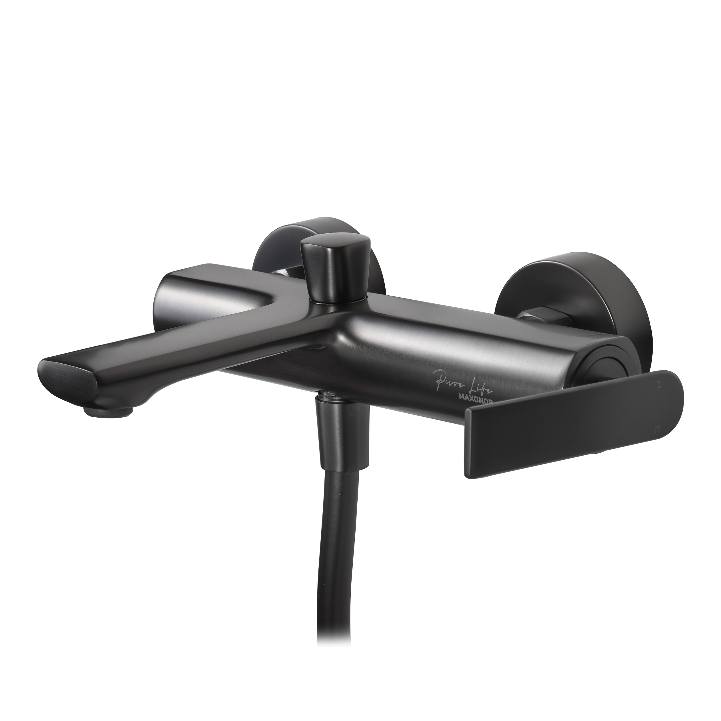 смеситель для ванны maxonor pure life pleasure pl3286-9 пепельный