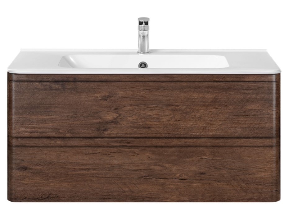 тумба под умывальник vincea vico vp100 r.wood vmc-2v100rw темное дерево