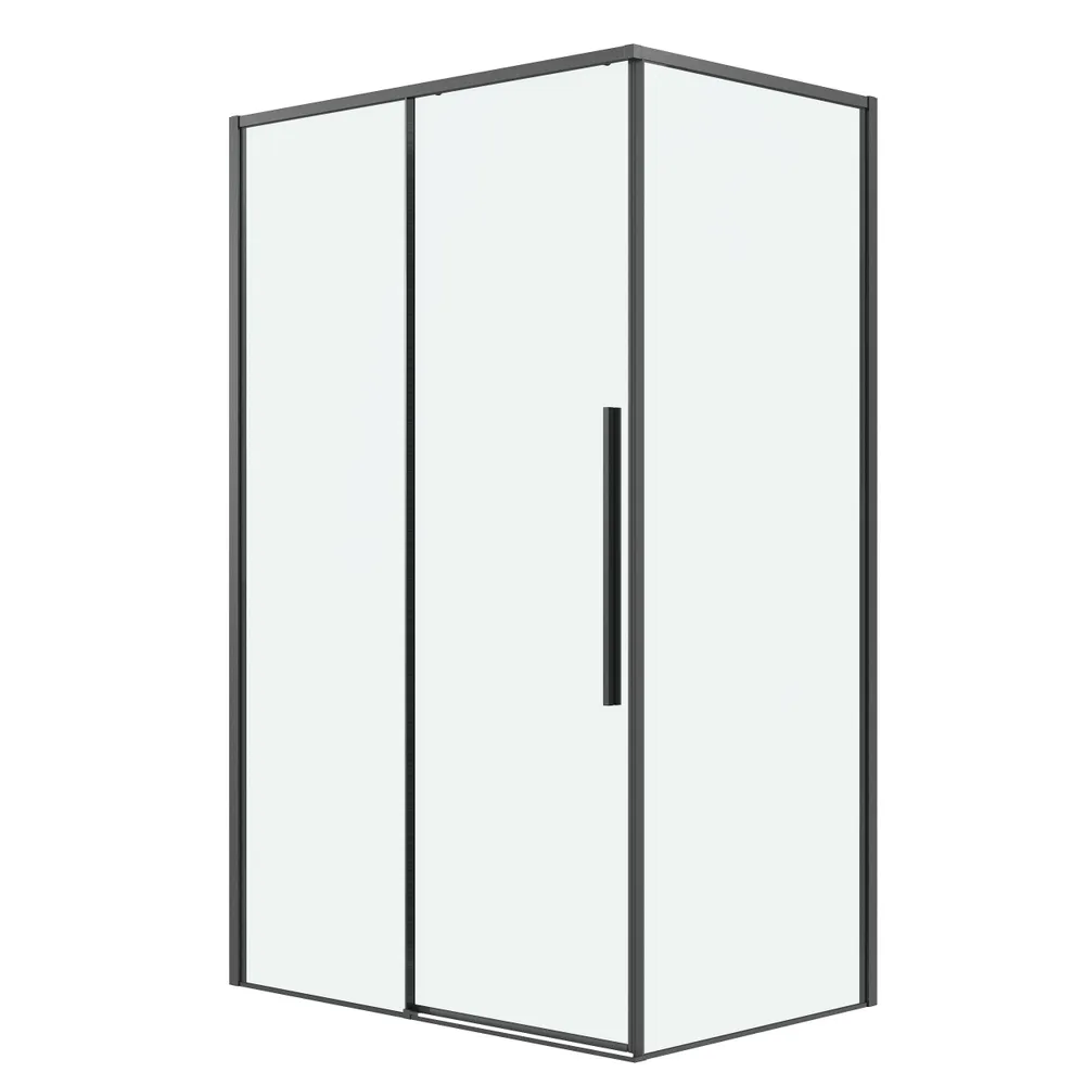душевой уголок grossman galaxy 100x100 стекла прозрачные, профиль графит