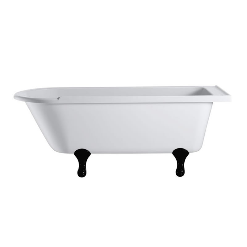 ванна акриловая burlington hampton e13 170x75 с ножками e10bla черными (левая)