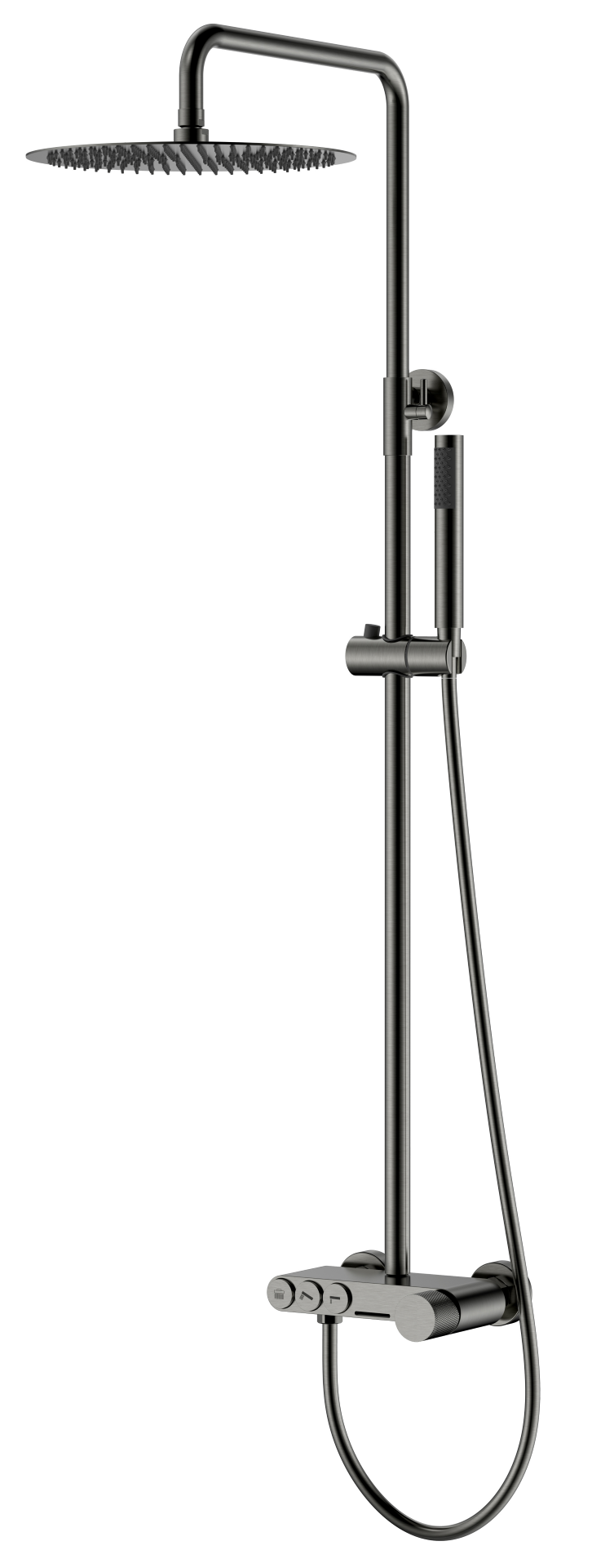 душевая стойка boheme stick diamond gun metal 128-gm.2 оружейная сталь