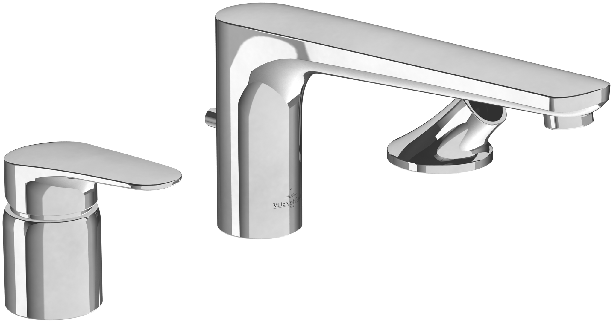смеситель на борт ванны villeroy&boch o.novo start tvt10500100061