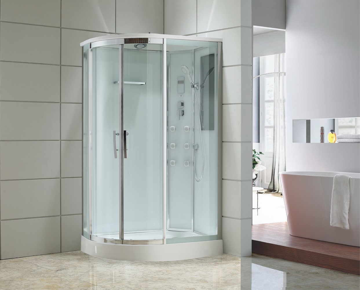 Душевой уголок Gutewetter Shape Round GK-864A 90x90 (хром/стекло матовое) фото 13 душевой уголок gutewetter shape round gk-864a 90x90 (хром/стекло матовое) фото 13