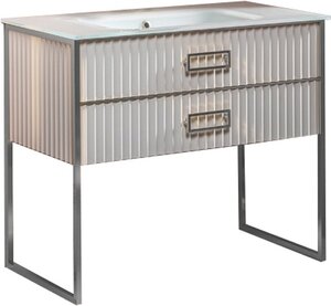 тумба напольная armadi art monaco 80 см 866-080-wcr белый глянец  / хром