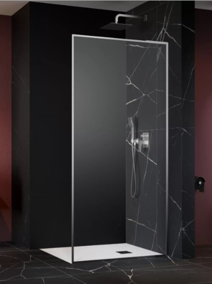душевой уголок radaway modo f sl brushed nickel ii 100x200 правый, стекла прозрачные, профиль брашированный никель