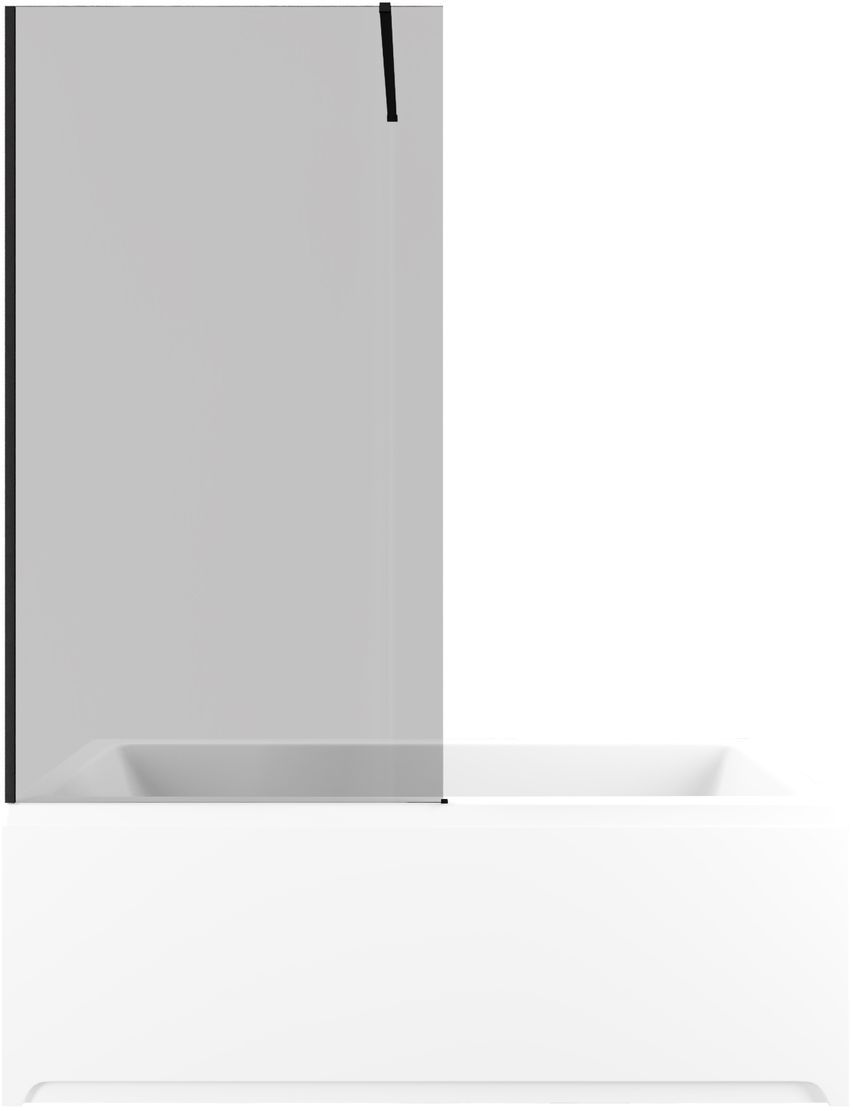 шторка для ванны allen brau infinity 3 3.21064.bba.t 82,5x160 стекло тонированное / профиль черный брашированный