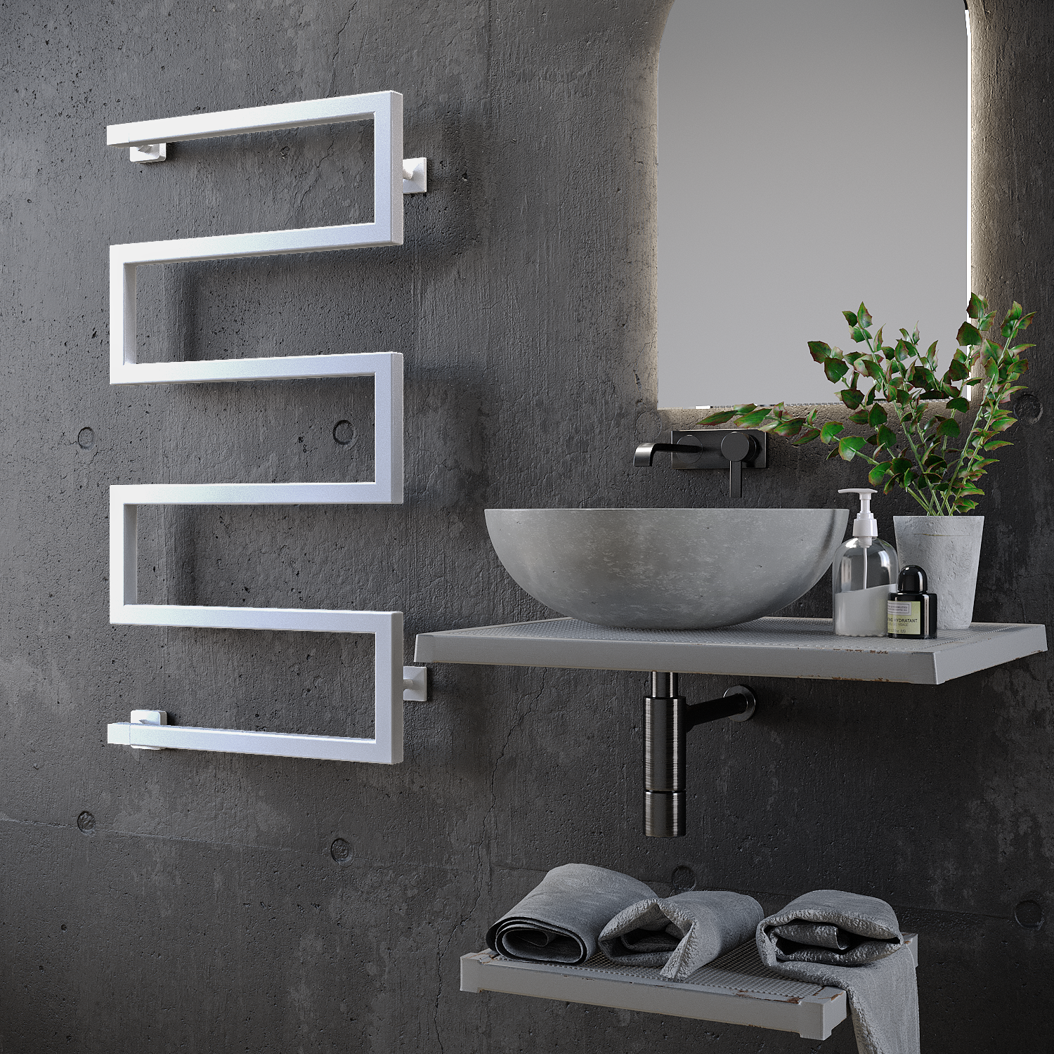 полотенцесушитель водяной stinox ultra 50x90 белый матовый
